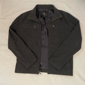 Express men’s wool/blend grey full zip sport coat. Size M